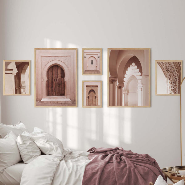 Blød Pink &amp; Beige Marokko-kombination | Forskellige størrelser