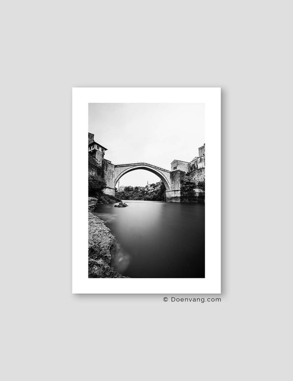 Mostar Bridge Lodret, Sort og Hvid | Bosnien 2021