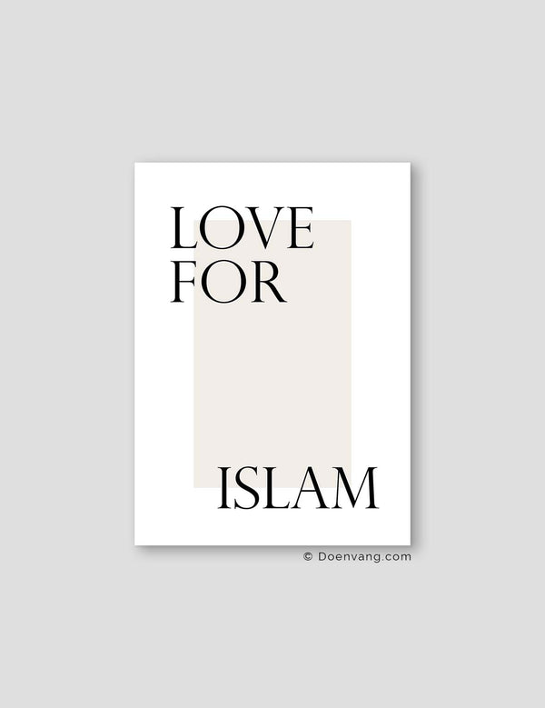 Kærlighed til Islam Beige | Tekst plakat